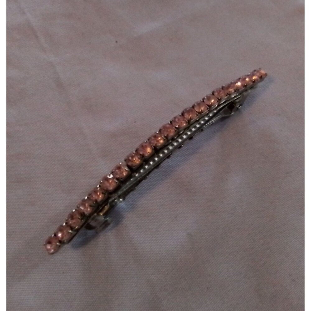 Vintage Elegant Pink Rhinestone Hair Bobby Pin